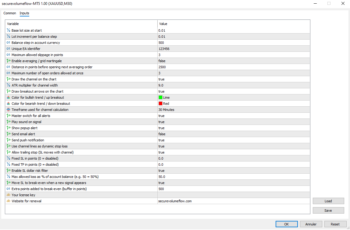 MT5 Robot Dashboard